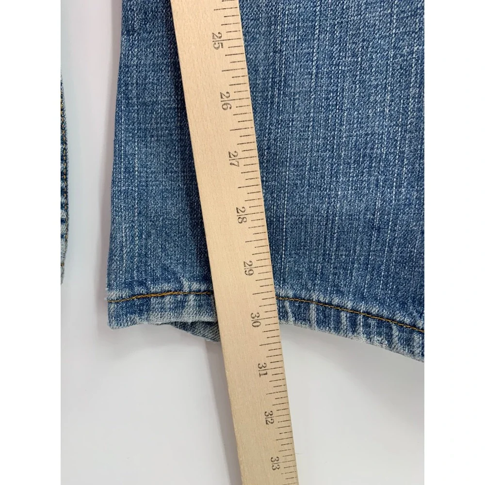 Vintage Levis 527 Jeans Mens 32x30 Blue Low Boot Cut Distressed Fade Y2K Denim